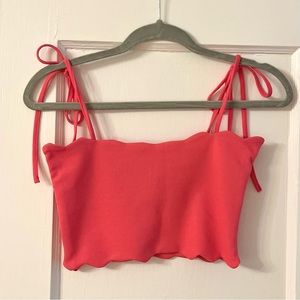 Zara Hot Pink Cropped Top